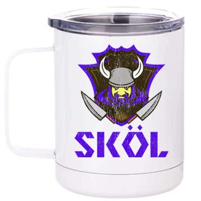 Skol Nordic Scandinavian Warrior Viking Helmet 12 oz Stainless Steel Tumbler Cup