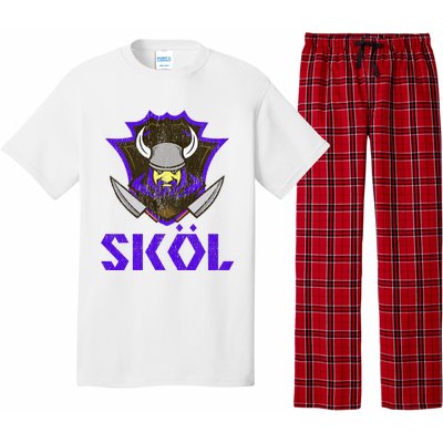 Skol Nordic Scandinavian Warrior Viking Helmet Pajama Set