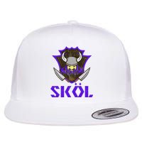 Skol Nordic Scandinavian Warrior Viking Helmet Flat Bill Trucker Hat