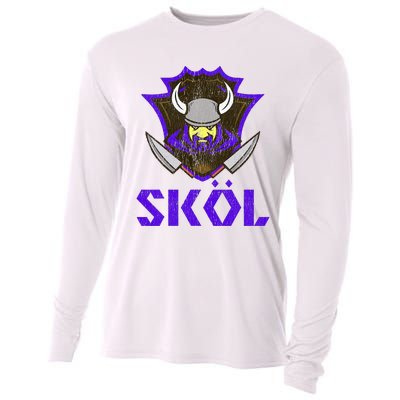 Skol Nordic Scandinavian Warrior Viking Helmet Cooling Performance Long Sleeve Crew