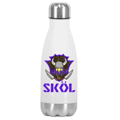 Skol Nordic Scandinavian Warrior Viking Helmet Stainless Steel Insulated Water Bottle