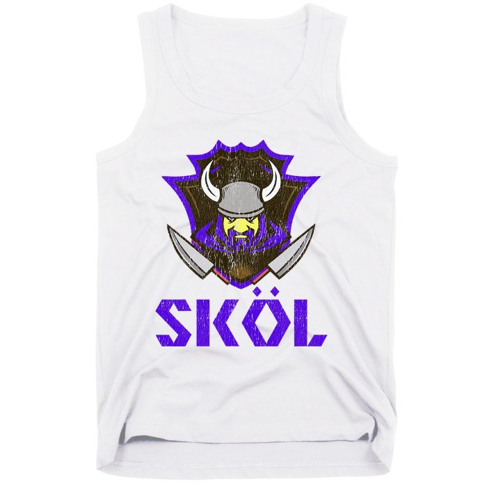 Skol Nordic Scandinavian Warrior Viking Helmet Tank Top