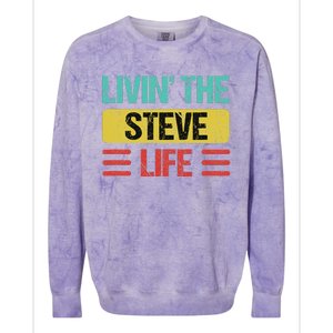 Steve Name Colorblast Crewneck Sweatshirt