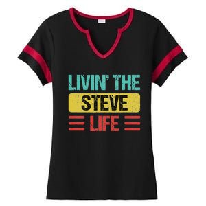 Steve Name Ladies Halftime Notch Neck Tee