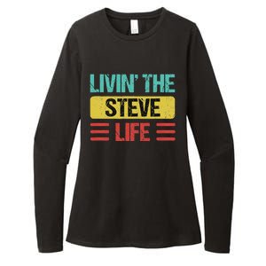 Steve Name Womens CVC Long Sleeve Shirt