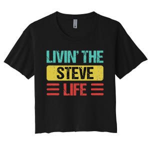 Steve Name Women's Crop Top Tee