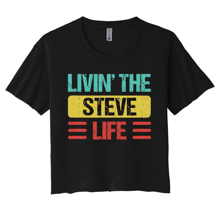 Steve Name Women's Crop Top Tee