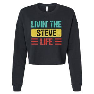 Steve Name Cropped Pullover Crew