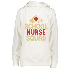 School Nurse Squad School Nurse Gift Womens Funnel Neck Pullover Hood