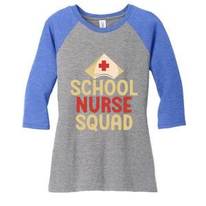 School Nurse Squad School Nurse Gift Women's Tri-Blend 3/4-Sleeve Raglan Shirt