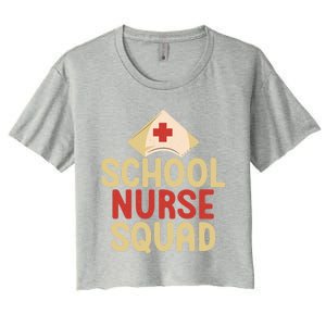 School Nurse Squad School Nurse Gift Women's Crop Top Tee