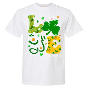 School Nurse St Patricks Day Shamrock Love Nurse Life Gift Garment-Dyed Heavyweight T-Shirt