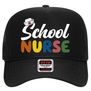 School Nurse High Crown Mesh Back Trucker Hat