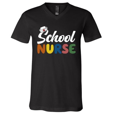 School Nurse V-Neck T-Shirt