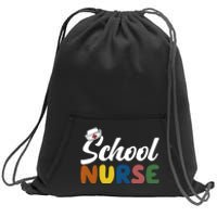 School Nurse Sweatshirt Cinch Pack Bag