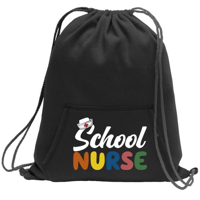 School Nurse Sweatshirt Cinch Pack Bag