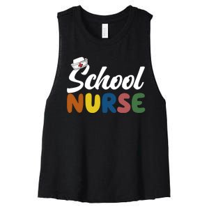 School Nurse Women's Racerback Cropped Tank