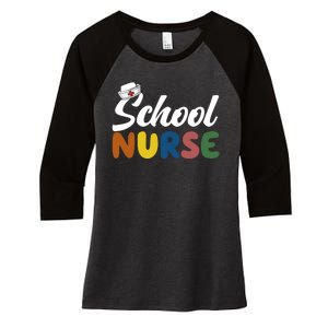 School Nurse Women's Tri-Blend 3/4-Sleeve Raglan Shirt