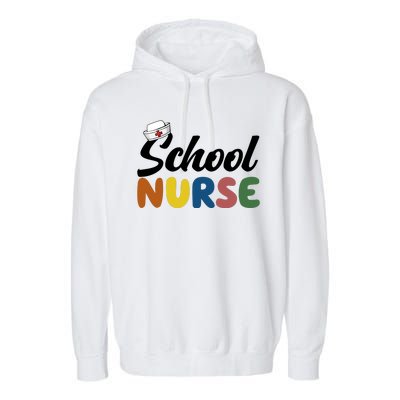 School Nurse Garment-Dyed Fleece Hoodie