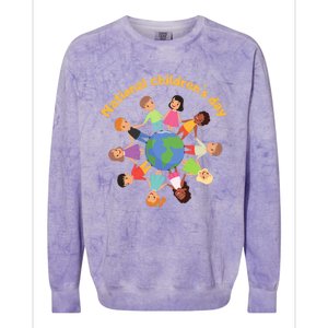 Support National S Day Planet Earth Climate Gift Colorblast Crewneck Sweatshirt