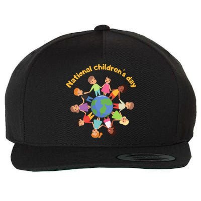 Support National S Day Planet Earth Climate Gift Wool Snapback Cap