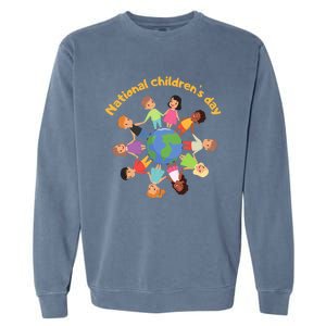 Support National S Day Planet Earth Climate Gift Garment-Dyed Sweatshirt