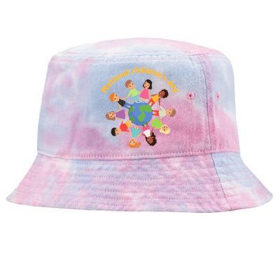 Support National S Day Planet Earth Climate Gift Tie-Dyed Bucket Hat