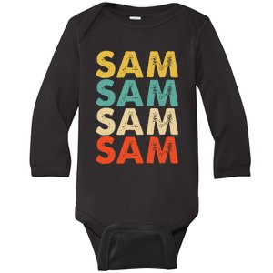 Sam Name Baby Long Sleeve Bodysuit