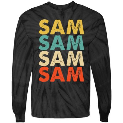 Sam Name Tie-Dye Long Sleeve Shirt