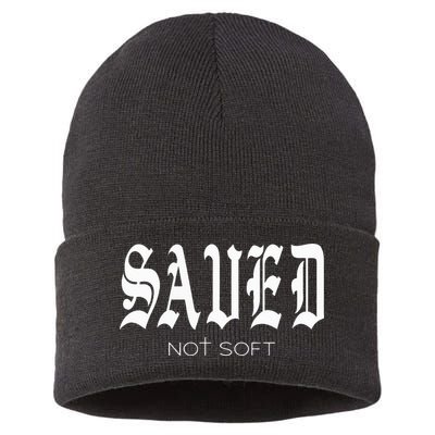 Saved Not Soft Novelty Salvation Sustainable Knit Beanie