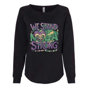 Stand Nola Strong Louisiana Culture Support New Orleans Womens California Wash Sweatshirt