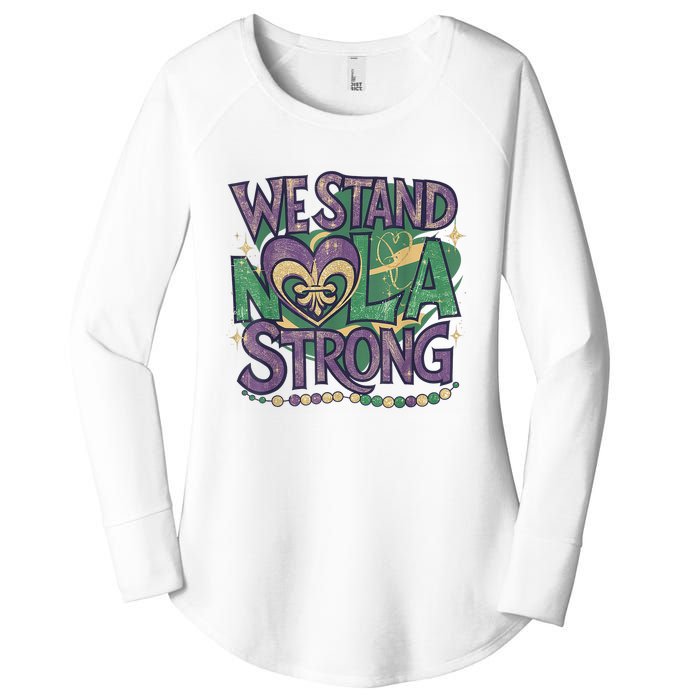 Stand Nola Strong Louisiana Culture Support New Orleans Women's Perfect Tri Tunic Long Sleeve Shirt