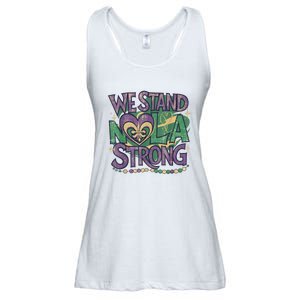 Stand Nola Strong Louisiana Culture Support New Orleans Ladies Essential Flowy Tank