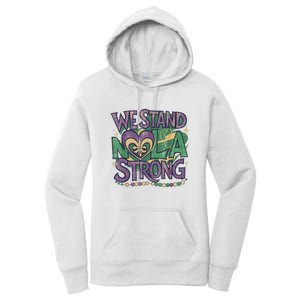 Stand Nola Strong Louisiana Culture Support New Orleans Women's Pullover Hoodie