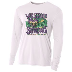 Stand Nola Strong Louisiana Culture Support New Orleans Cooling Performance Long Sleeve Crew