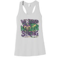 Stand Nola Strong Louisiana Culture Support New Orleans Women's Racerback Tank