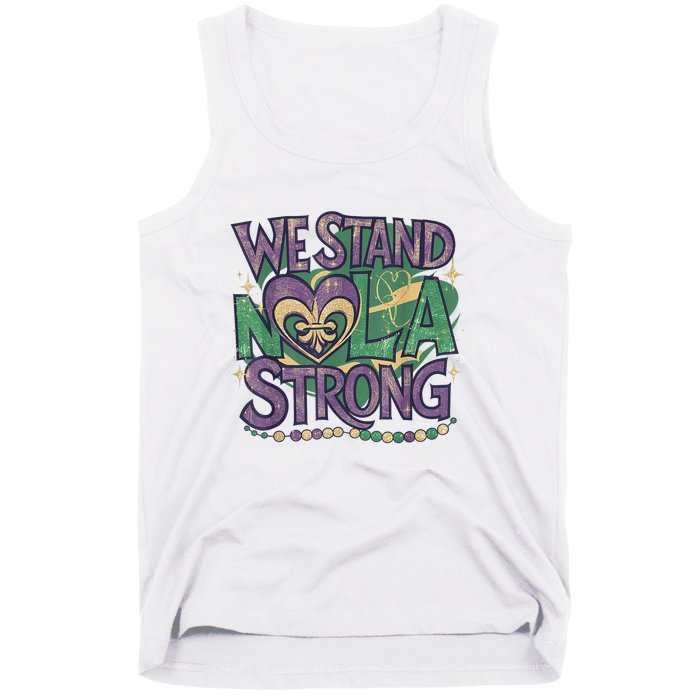 Stand Nola Strong Louisiana Culture Support New Orleans Tank Top