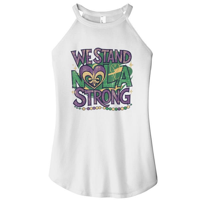 Stand Nola Strong Louisiana Culture Support New Orleans Women's Perfect Tri Rocker Tank