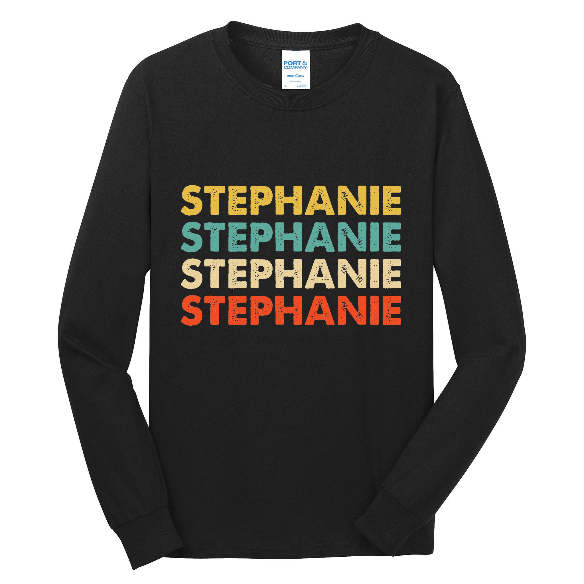 Stephanie Name Tall Long Sleeve T-Shirt