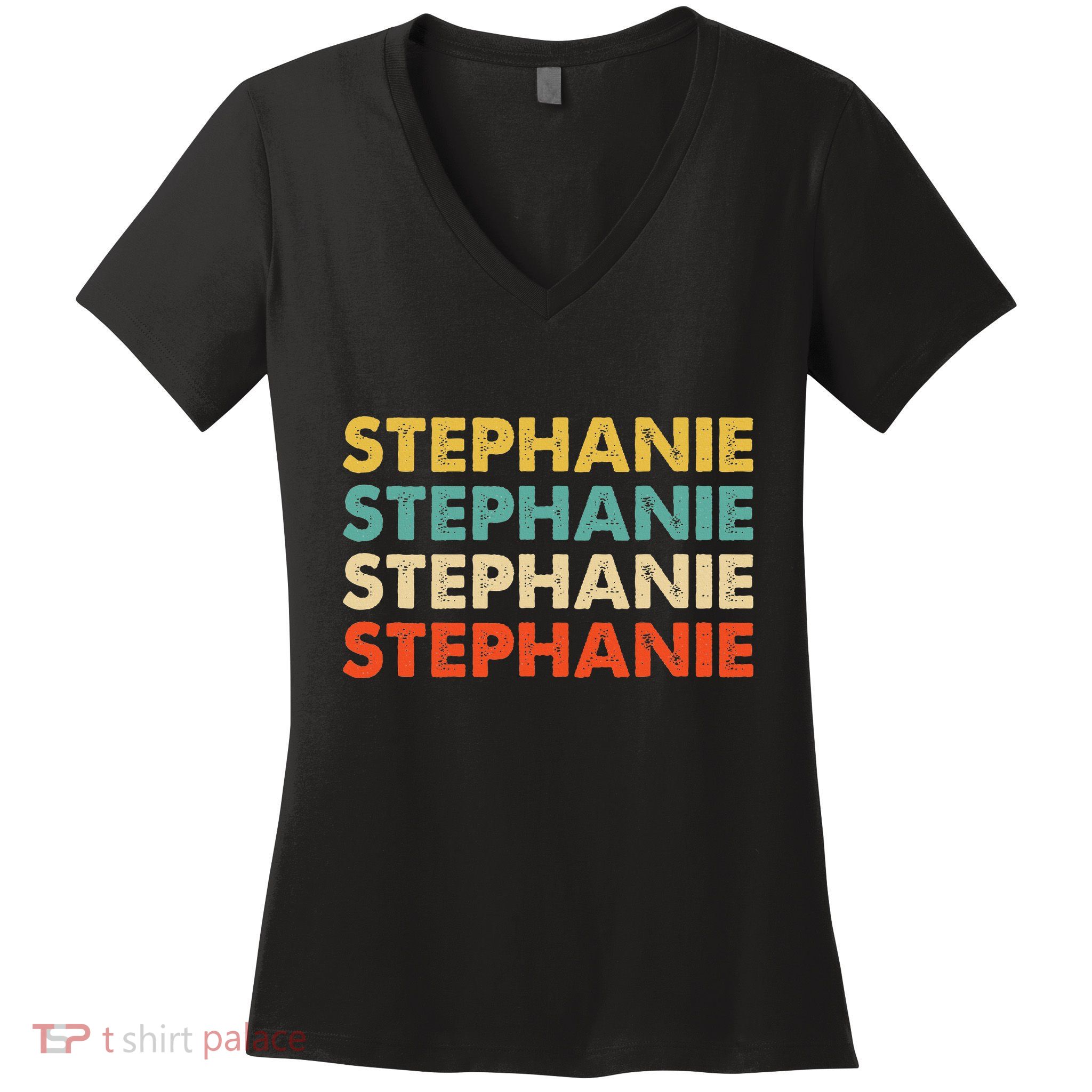 Stephanie Name Women's V-Neck T-Shirt