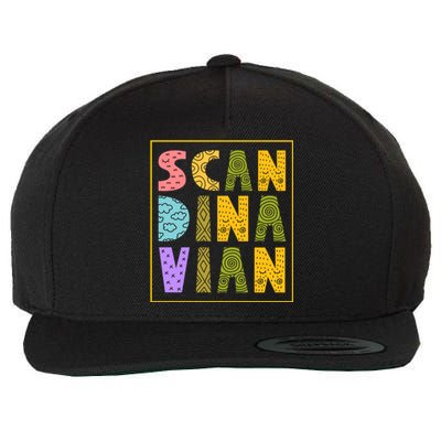 Scandinavian Nordic Scandinavic Scandinavia Roots Gift Wool Snapback Cap