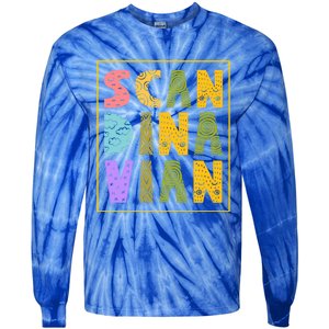 Scandinavian Nordic Scandinavic Scandinavia Roots Gift Tie-Dye Long Sleeve Shirt