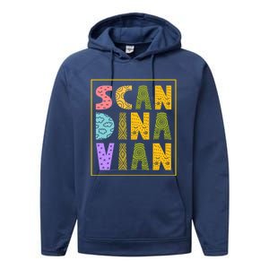 Scandinavian Nordic Scandinavic Scandinavia Roots Gift Performance Fleece Hoodie