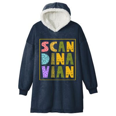 Scandinavian Nordic Scandinavic Scandinavia Roots Gift Hooded Wearable Blanket