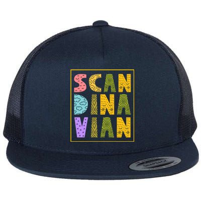 Scandinavian Nordic Scandinavic Scandinavia Roots Gift Flat Bill Trucker Hat