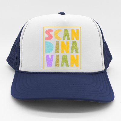 Scandinavian Nordic Scandinavic Scandinavia Roots Gift Trucker Hat