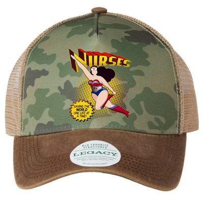 Superhero Nurses Saving The World One Life At A Time Legacy Tie Dye Trucker Hat