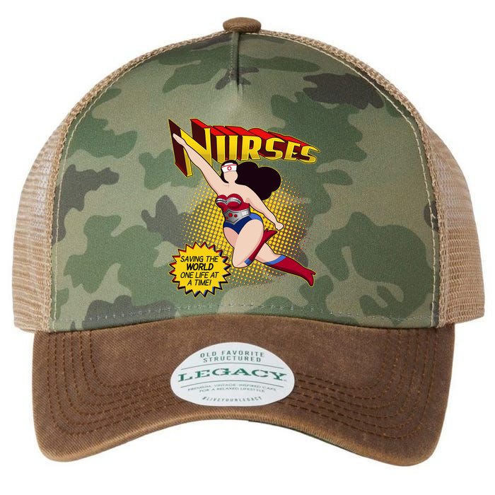 Superhero Nurses Saving The World One Life At A Time Legacy Tie Dye Trucker Hat