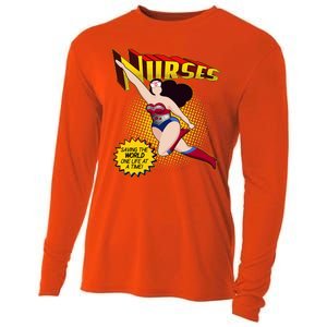 Superhero Nurses Saving The World One Life At A Time Cooling Performance Long Sleeve Crew