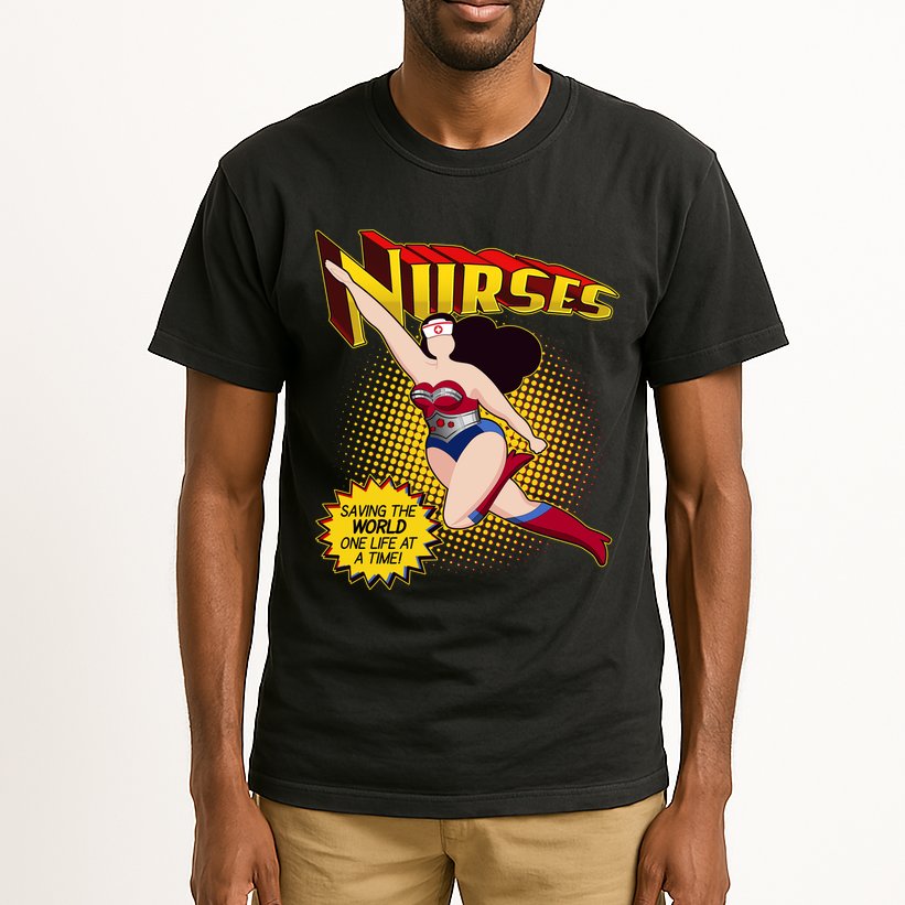 Superhero Nurses Saving The World One Life At A Time Tall T-Shirt